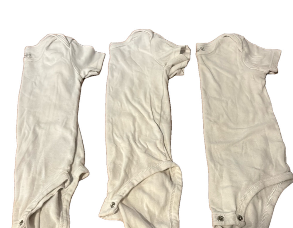 Carters- child of mine set of 3 white baby onesies. Super soft
